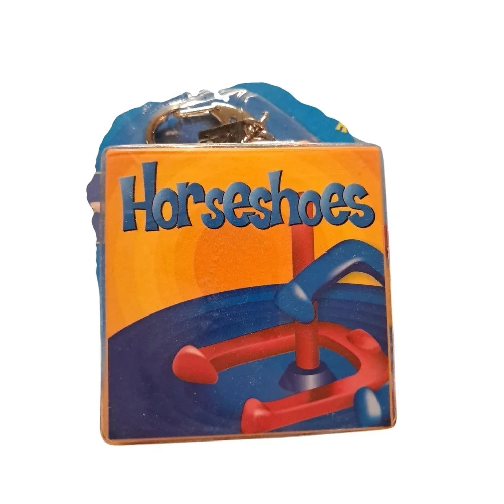 HORSESHOES GAME KEYCHAIN BASIC FUN NEW IN‎ PACKAGE